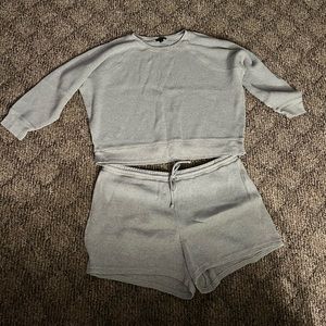 J-Crew Waffle Short and Crew Neck Sweatshirt